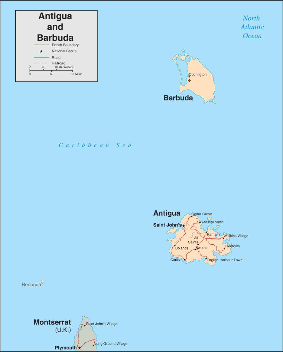 Antigua Map Detailed Map Of Antigua And Barbuda